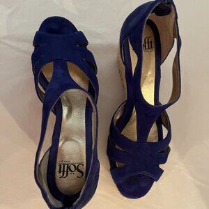 Sofft Womens Wedge Suede Espadrille Shoes Size 8M